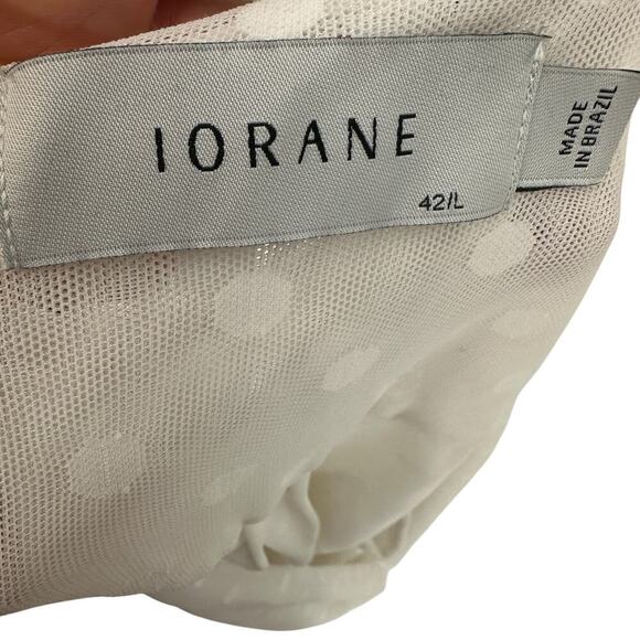 IORANE Tulle Bodysuit Swiss Dot Print White Size 42 / US Large - Picture 9 of 11